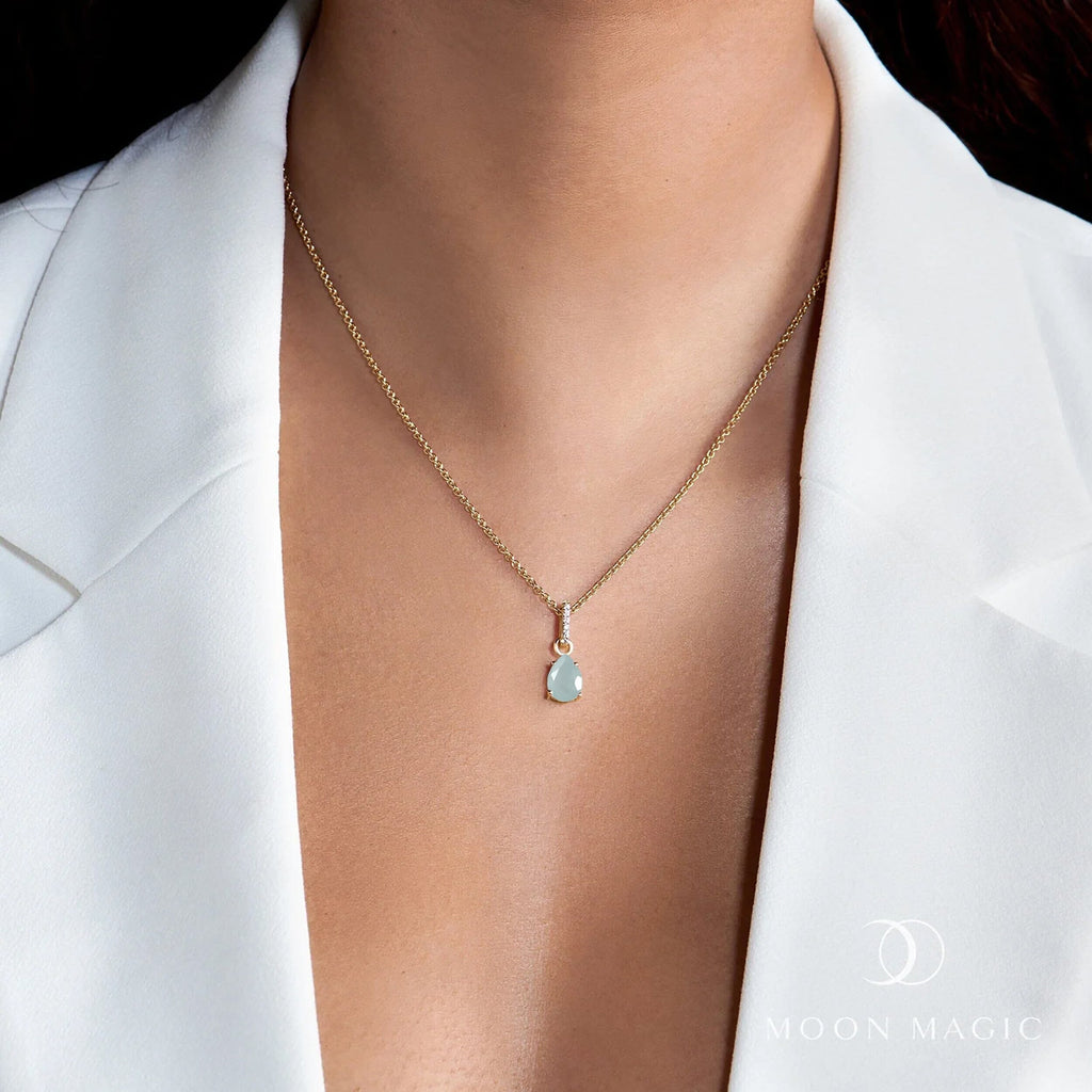 Aquamarine Necklace Sway - March Birthstone