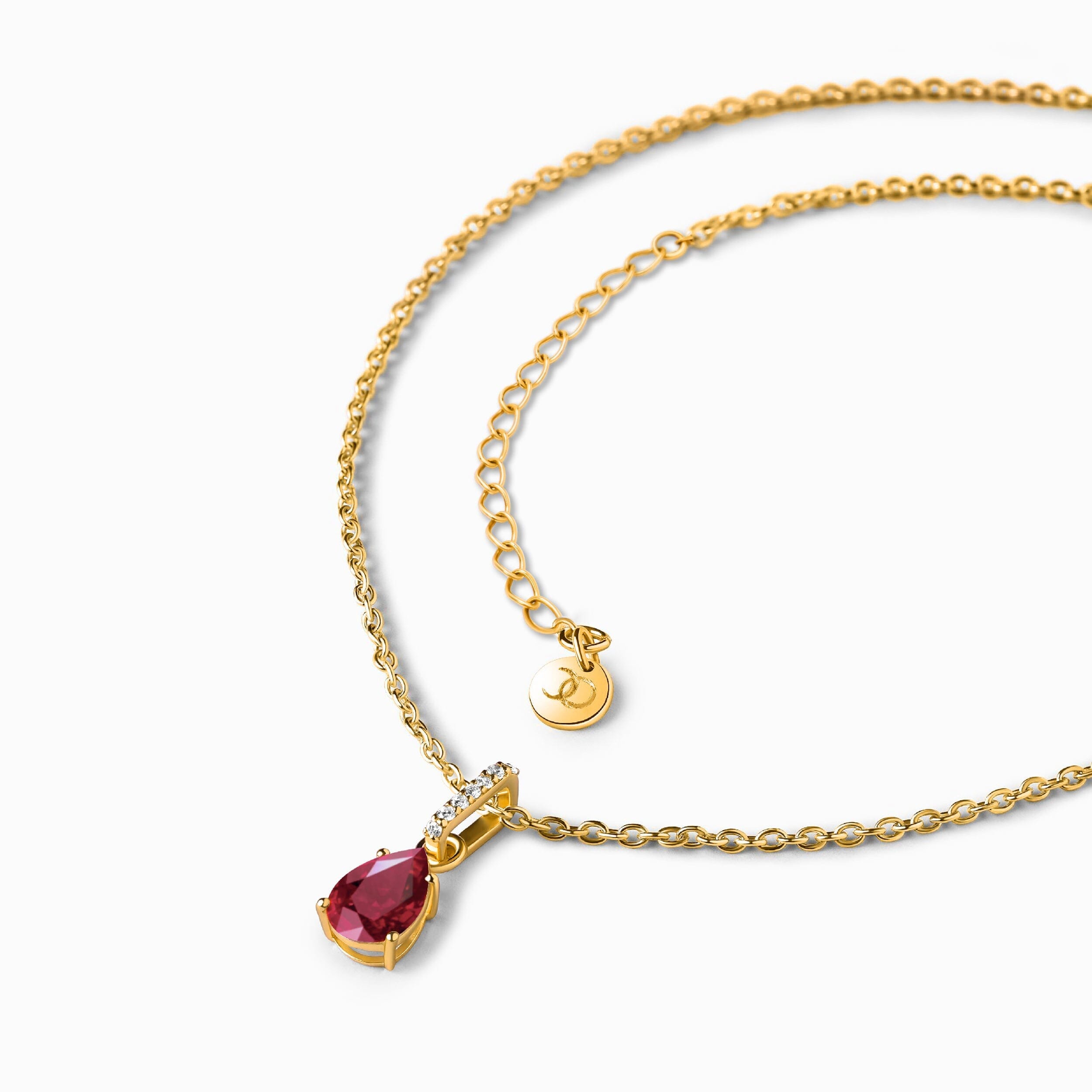 Ruby Necklace Sway - July Birthstone
