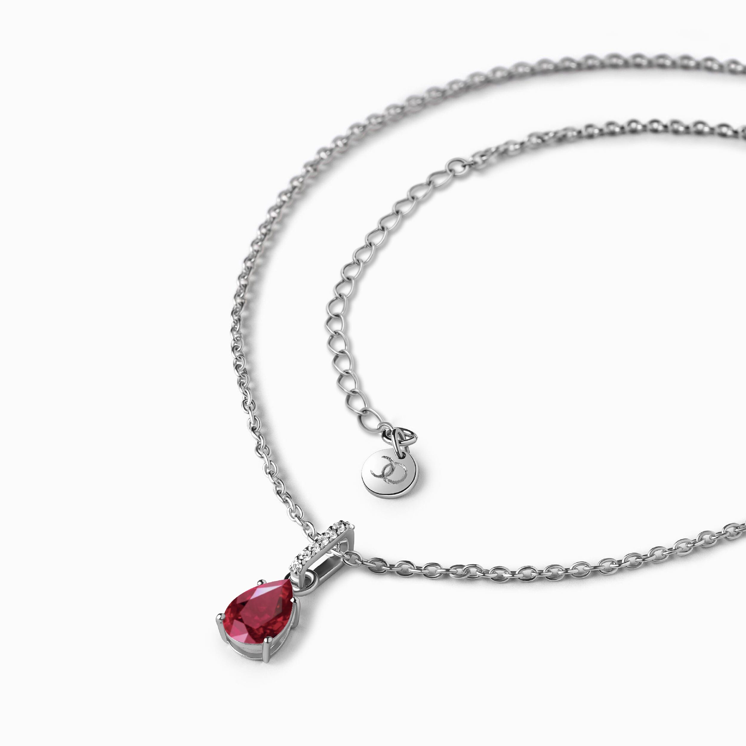 Ruby Necklace Sway - July Birthstone