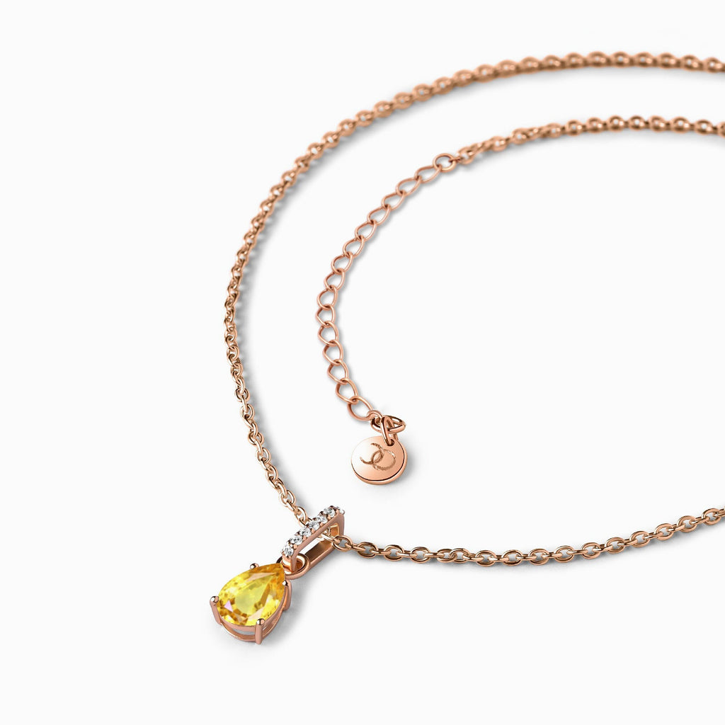 Citrine Necklace Sway - November Birthstone