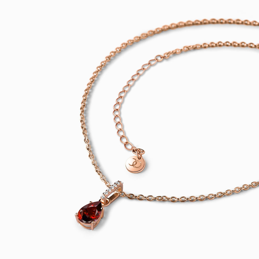 Garnet Necklace Sway - January Birthstone
