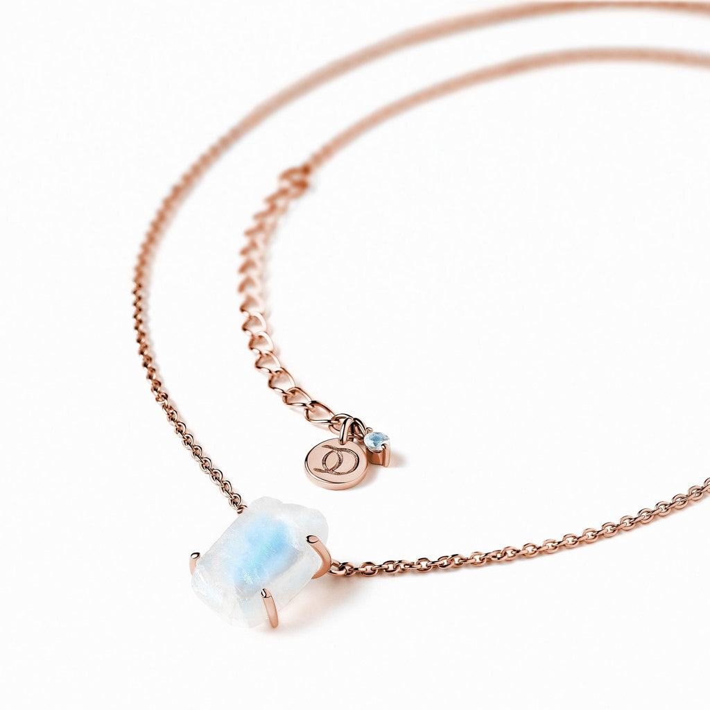 Raw Crystal Necklace - Moonstone 'Intuition'