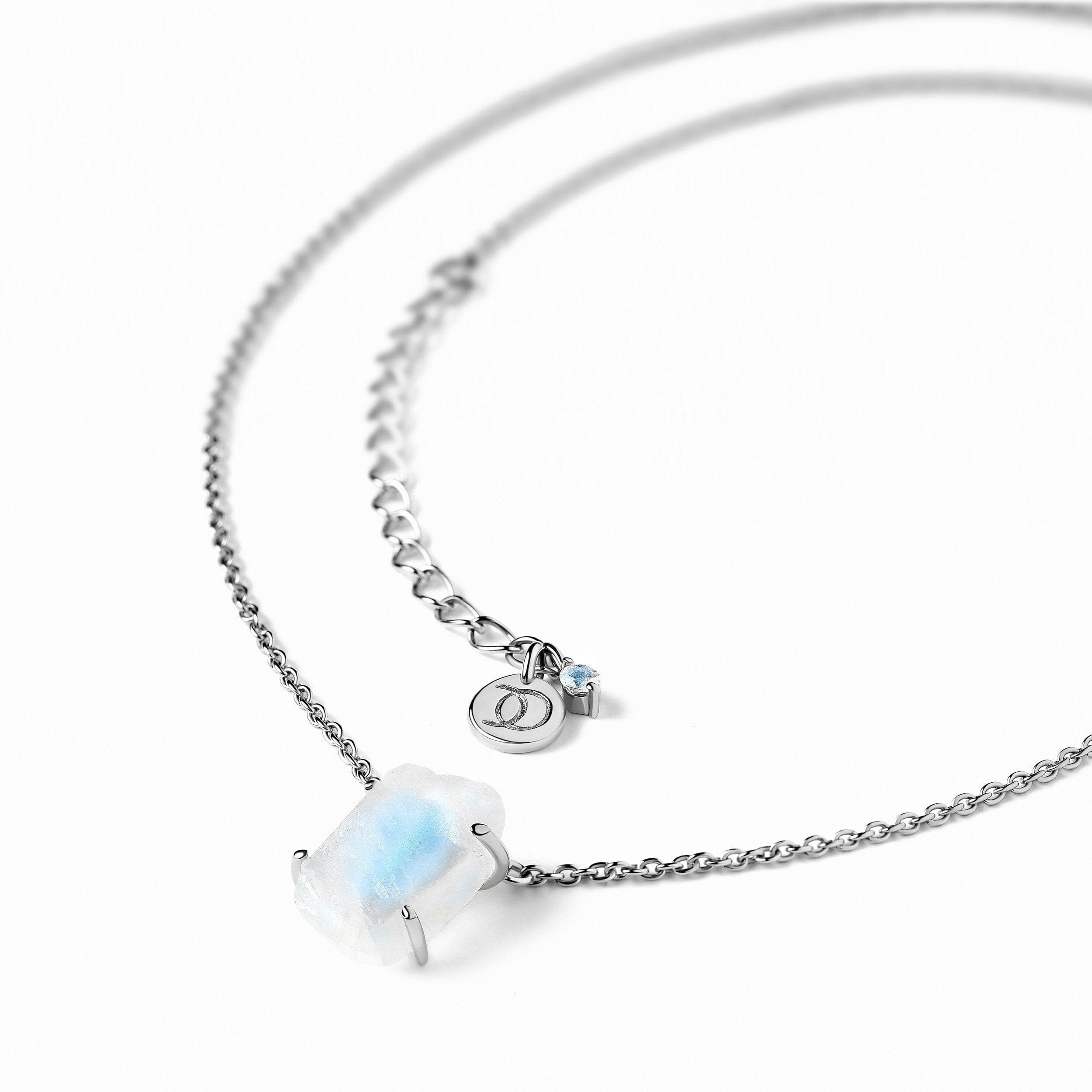 Raw Crystal Necklace - Moonstone 'Intuition'
