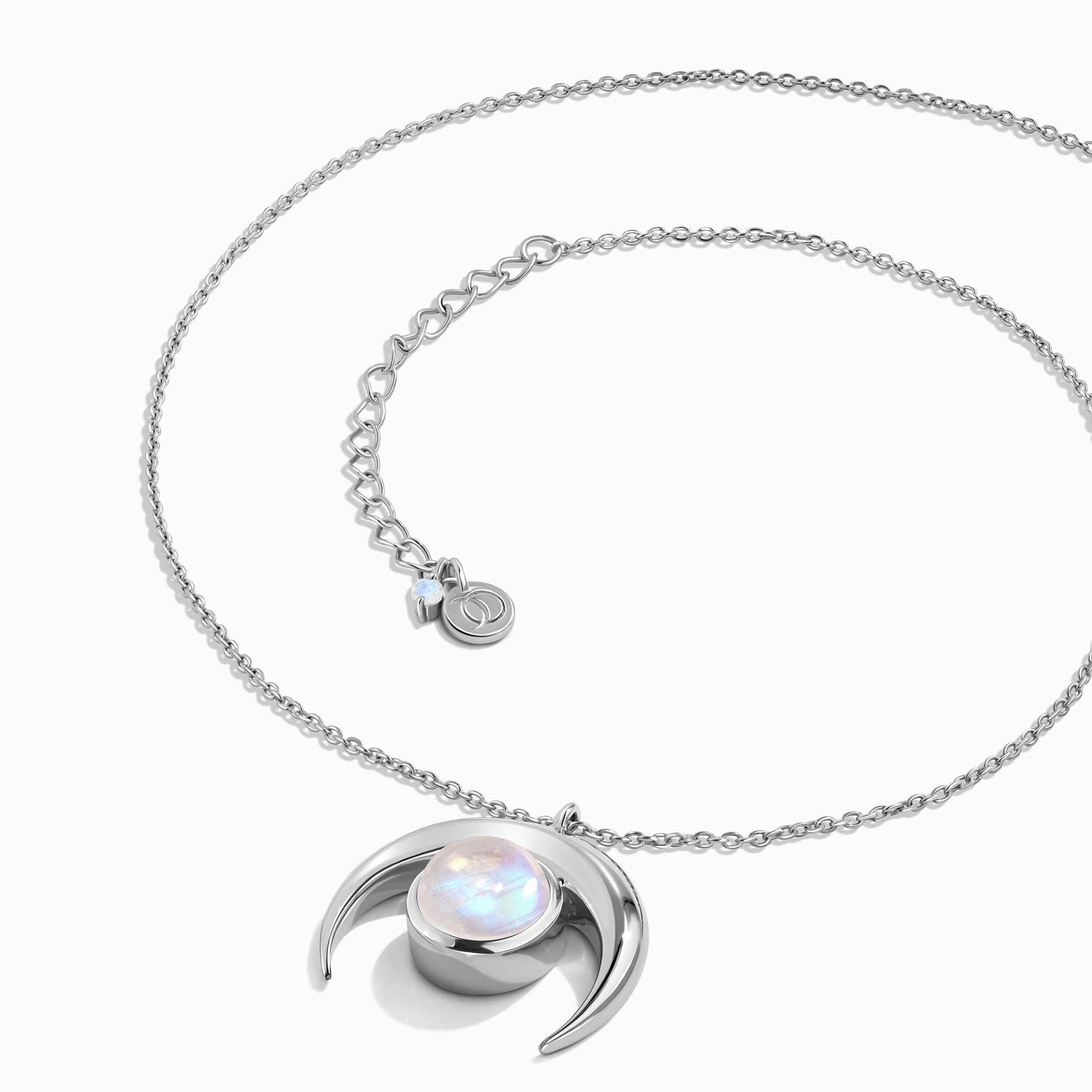 Moonstone Necklace - Crescent Moon