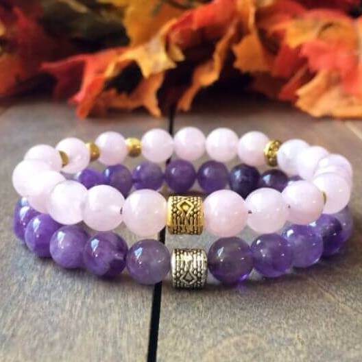 Stack Crystal Bracelets | Rose Quartz & Amethyst